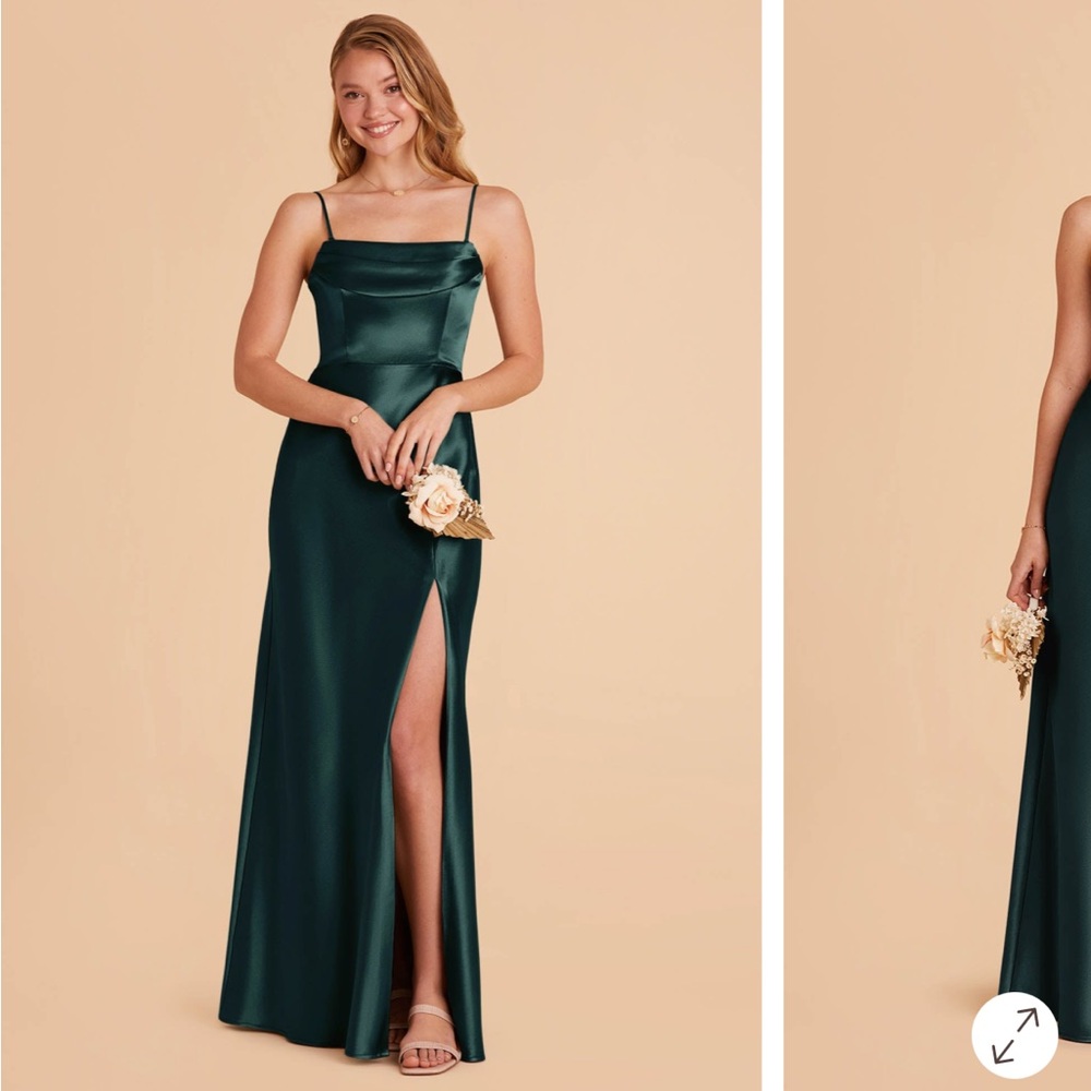 Emerald Satin Dress
